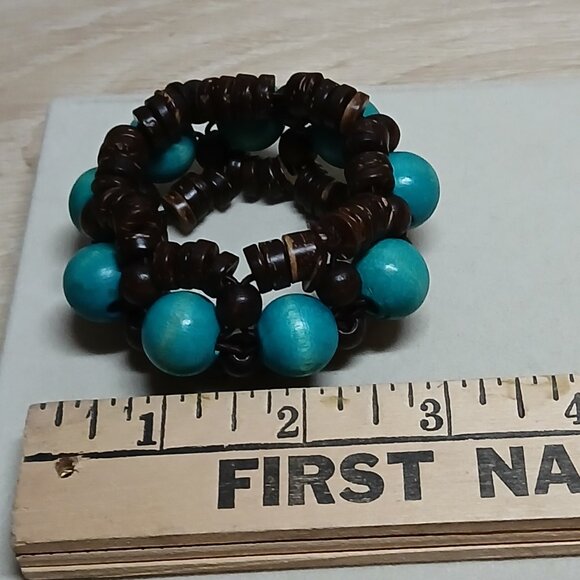 Hand Crafted Wooden Boho Beaded Stretchy Bracelet Fashion Costume Jewelry #37 - Picture 11 of 11